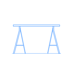 Furniture Desks Ikea Lerberg Trestle Legs Desk Sticker Svg Vector, Free Vectors File